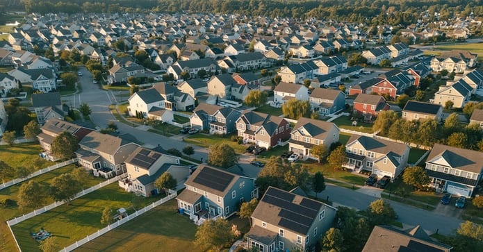 Modern residential neighborhood 